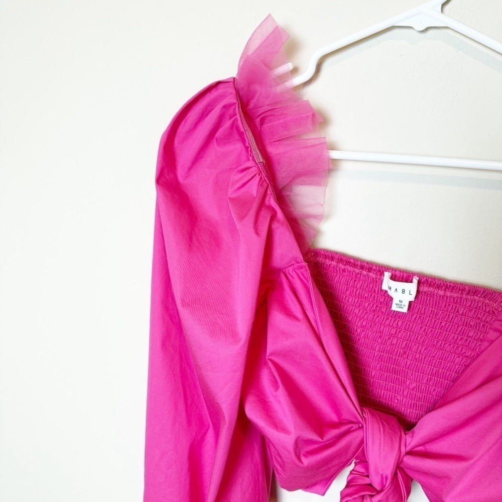 MABLE ANGEL FRONT RIBBON SELF TIE TOP M - Picture 7 of 15